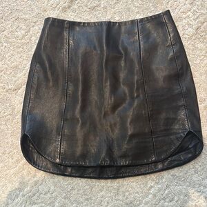 Black Leather Skirt